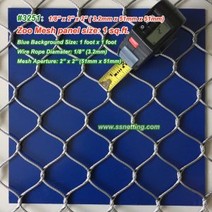ZooMesh 1/8", 2" x 2", ( 3.2mm, 51mm x 51mm)