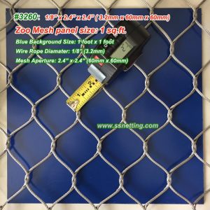 ZooMesh 1/8", 2.4" x 2.4", ( 3.2mm, 60mm x 60mm)