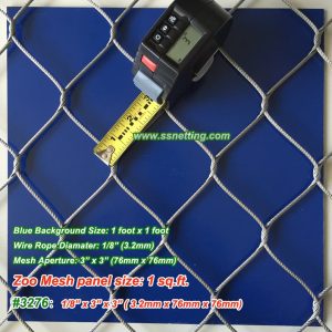 ZooMesh 1/8", 3" x 3", ( 3.2mm, 76mm x 76mm)
