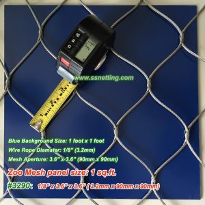 ZooMesh 1/8", 3.6" x 3.6", ( 3.2mm, 90mm x 90mm)