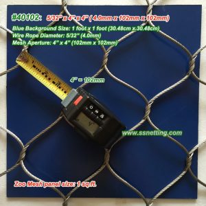 ZooMesh 5/32", 4" X 4", ( 4.0mm, 102mm X 102mm)