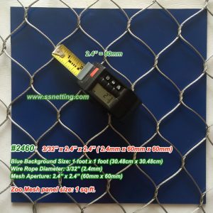 ZooMesh 3/32", 2.4" X 2.4", ( 2.4mm, 60mm X 60mm)