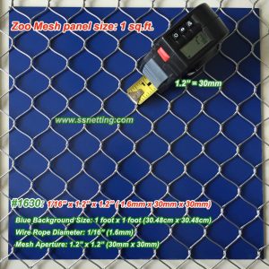 ZooMesh 1/16", 1.2" X 1.2", ( 1.6mm, 30mm X 30mm)